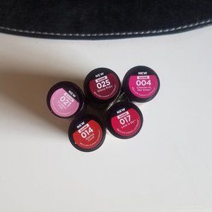 5 Revlon Glass Shine Glassy Ruby So Sleek Pink Love is On Cherries Snow Glaring